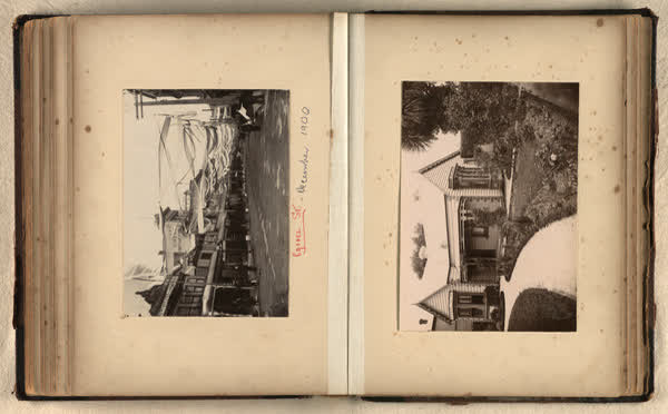 Canterbury Jubilee decorating,  an unidentified house, 1900