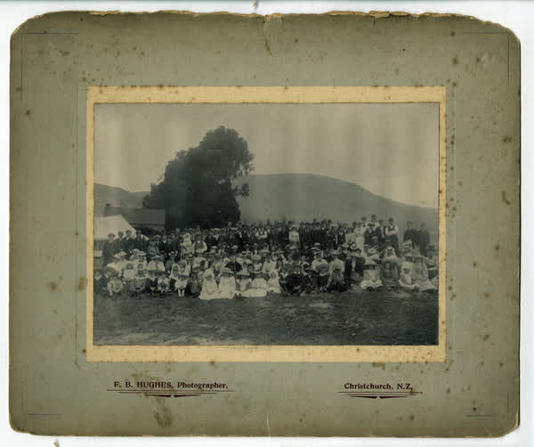 Group Photo (Port Hills in Background), 1900