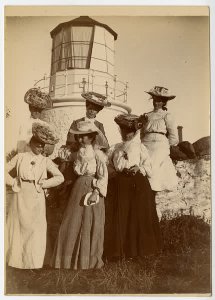 Oram Family at Godley Head., 1900