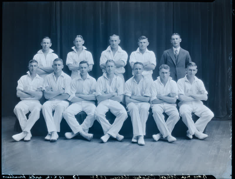 Film Negative: CBHS cricket team, 1932