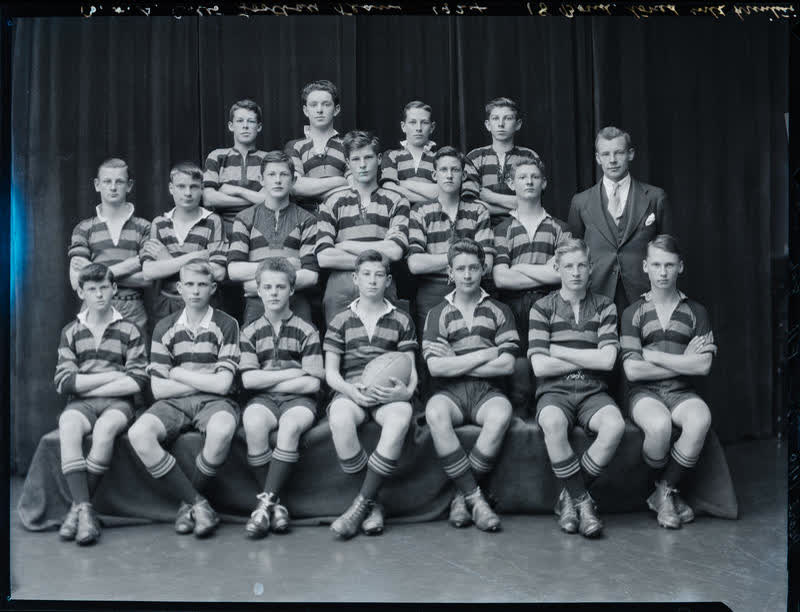 Film Negative: CBHS Colts rugby team, 1924
