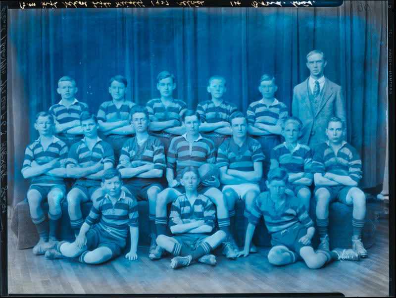 Film Negative: CBHS Lightweights rugby team 1927, 1927