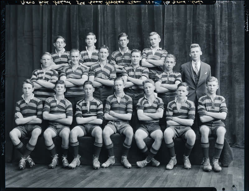 Film Negative: CBHS 5th grade football team, 1928