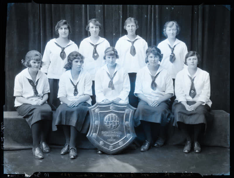 Film Negative: CGHS basketball team 1922, 1922