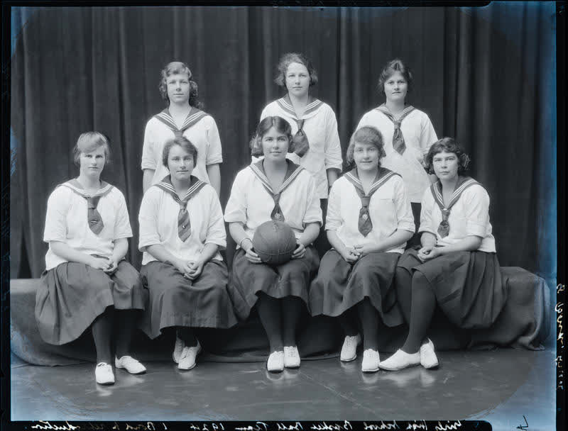 Film Negative: CGHS basketball team 1924, 1924