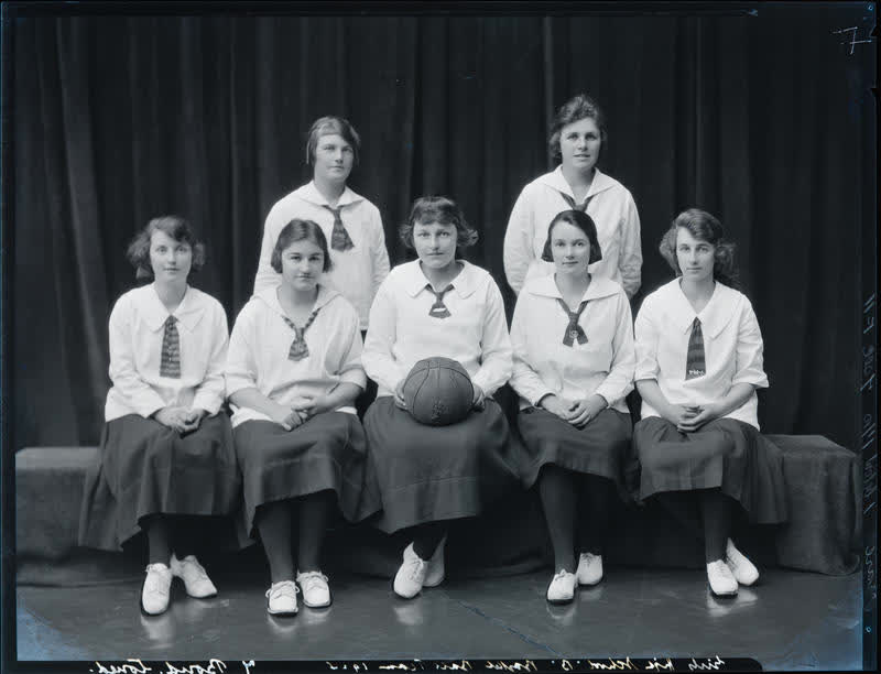 Film Negative: CGHS basketball 'B' team 1924, 1924