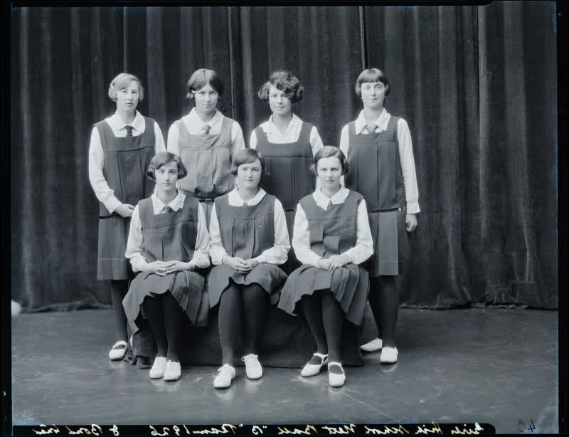 Film Negative: CGHS netball 'B'' team 1926, 1926