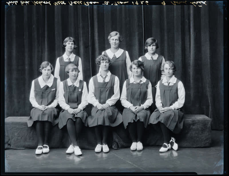 Film Negative: CGHS netball 'A' team 1926, 1926