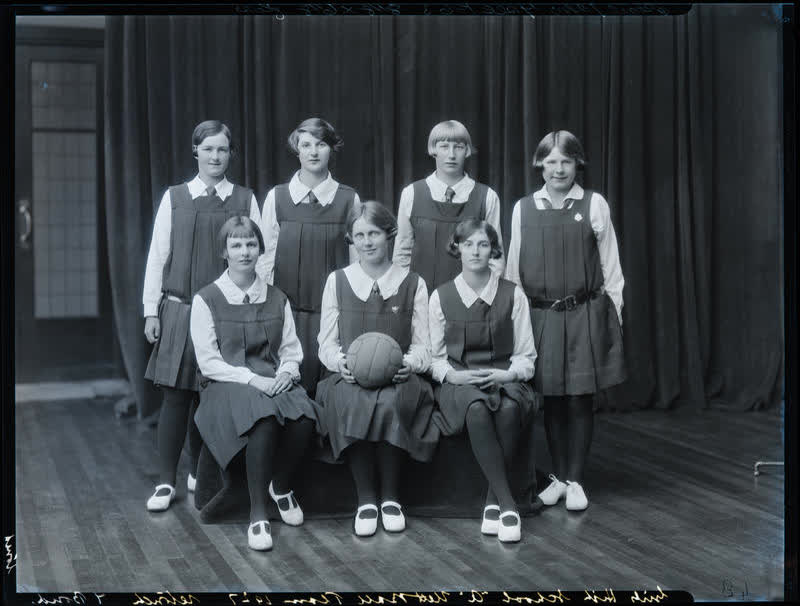 Film Negative: CGHS netball 'A' team 1927, 1927