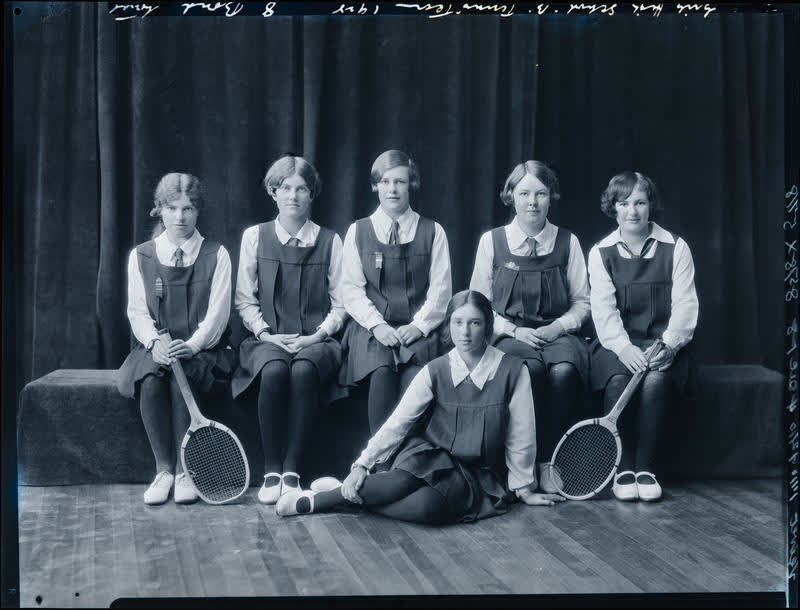 Film Negative: CGHS tennis 'B' team 1928, 1928