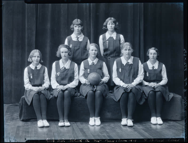 Film Negative: CGHS netball 'A' team 1929, 1929