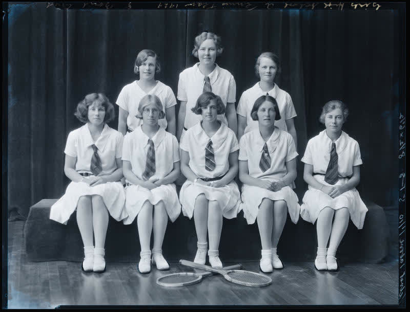 Film Negative: CGHS tennis 'A' team 1929, 1929