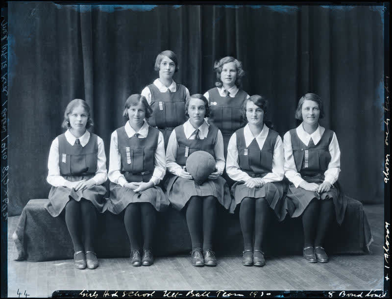 Film Negative: CGHS netball team 1930, 1930
