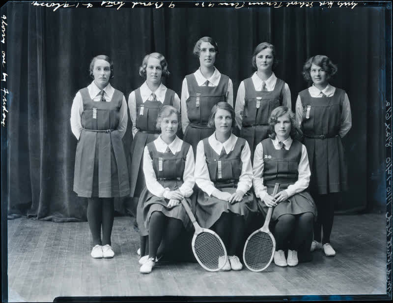 Film Negative: CGHS tennis team 1930, 1930