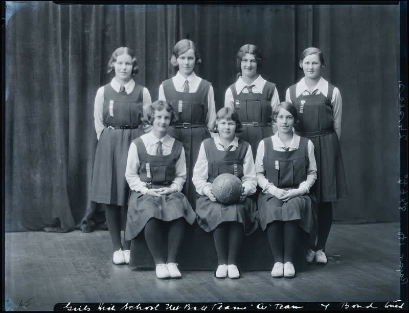 Film Negative: CGHS netball 'A' team, 1931