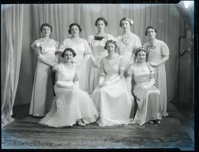 Film Negative: CGHS debutantes, 1937