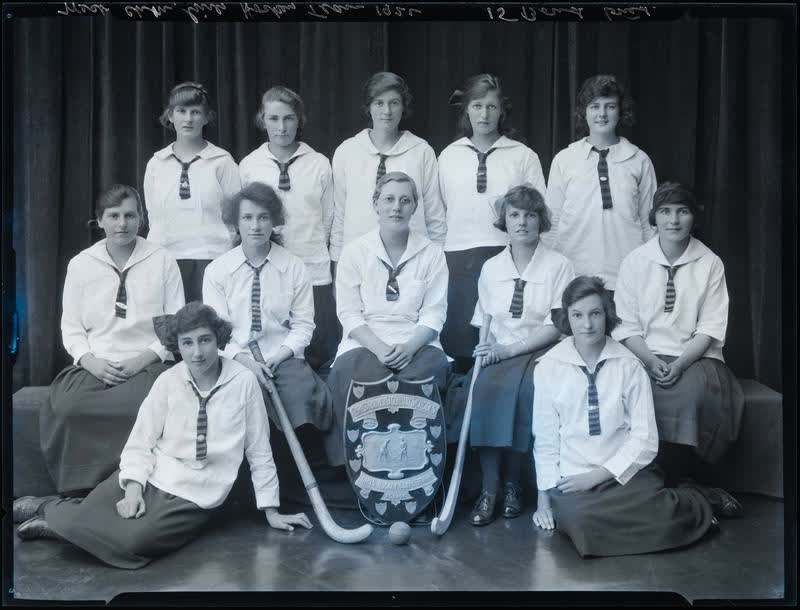 Film Negative: West Christchurch Girls' Hockey Team 1922, 1922