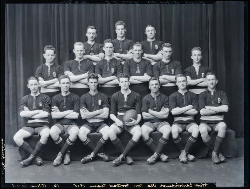 Film Negative: West Christchurch Old Boys Rugby Football team, 1925