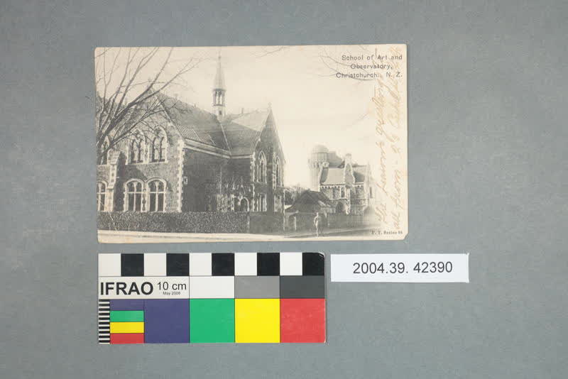 Postcard: School of Art and Observatory, Christchurch NZ, 1904