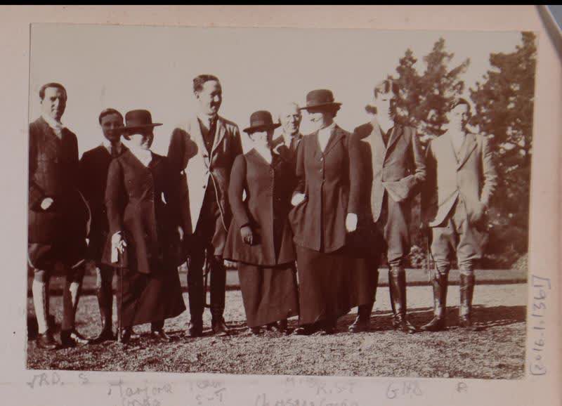 Photograph: Nine People at Long Beach, 9 June 1913, 1913