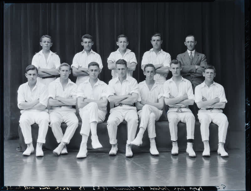 Film Negative: CBHS 1st XI cricket team, 1923