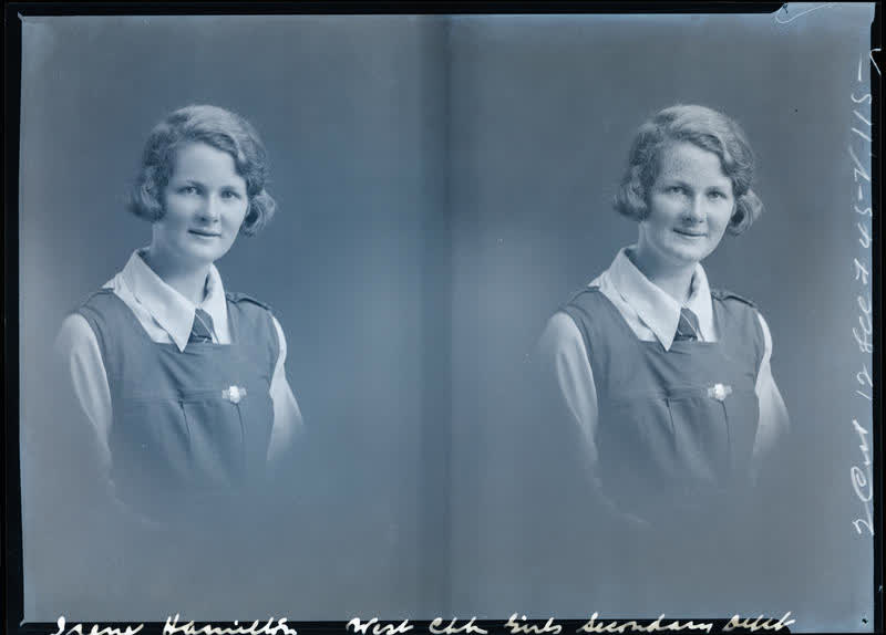 Film Negative: Miss Irene Hamilton (twin negative), 1935