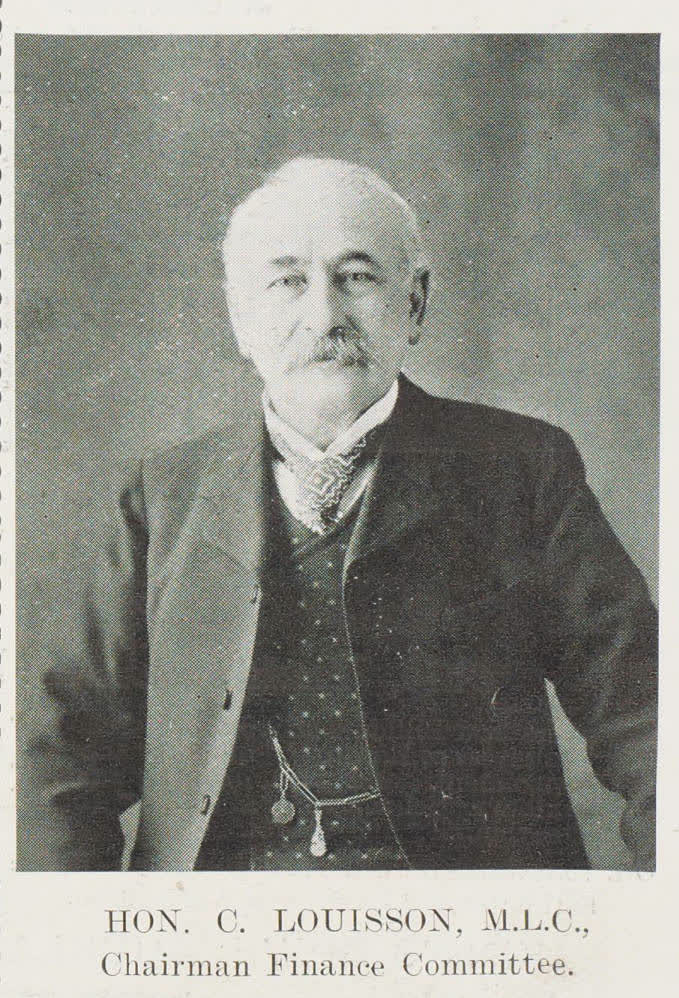 Hon C Louisson, M L C, Chairman Finance Committee, 1906