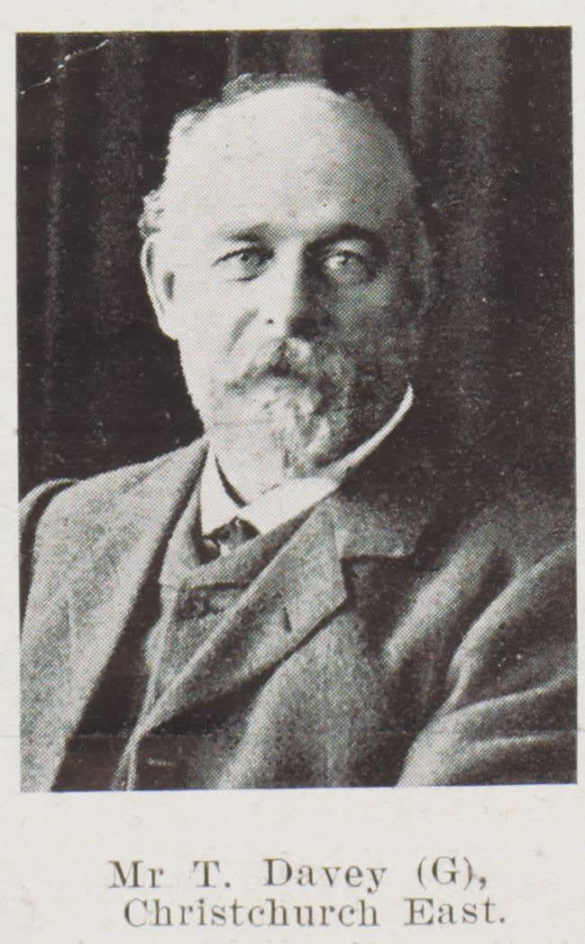 Mr G. Davey (G), Christchurch East, 1911