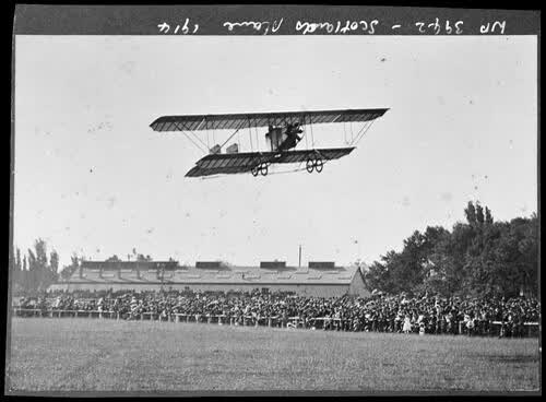 J W H Scotland's Caudron Biplane, Wigram, Christchurch, 1914