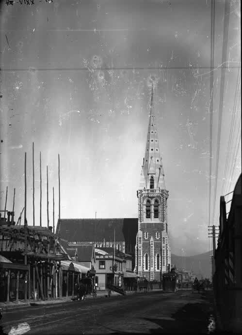 Christchurch Cathedral, Colombo Street, 1895