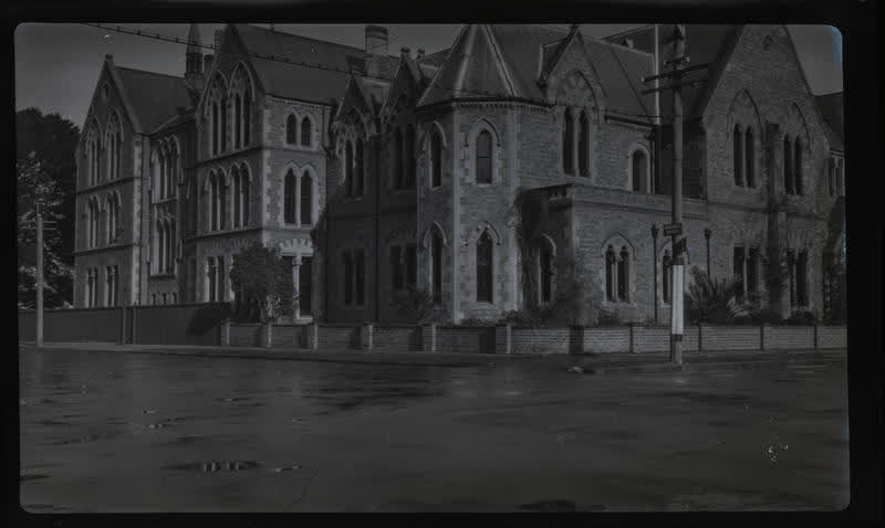 Film Negative: Christchurch Girls High School old site, 1922