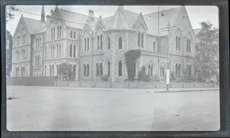 Film Negative: Christchurch Girls High School old site, 1922