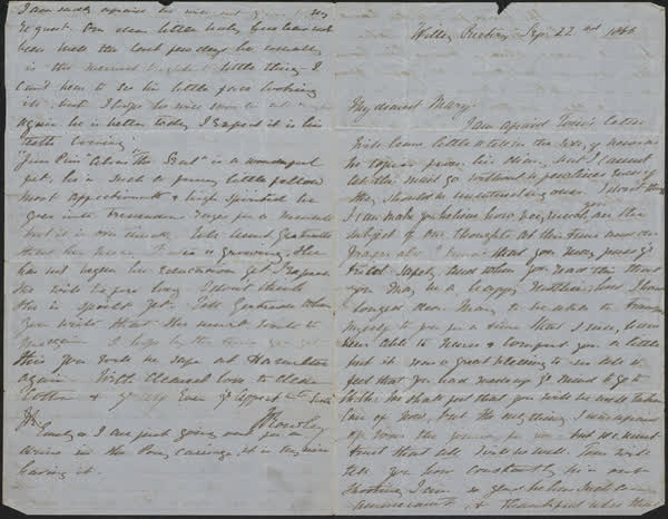 Letter to Mary, 22nd September 1866, 1866