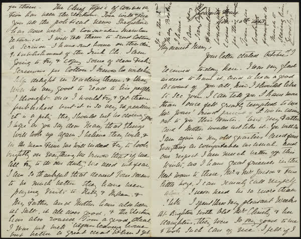 Letter to Mary, 20th November 1868, 1868