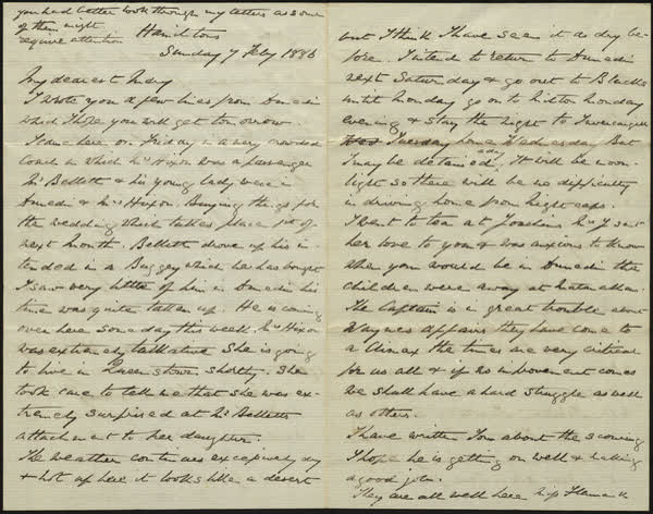 Letter to Mary, 7th Feb 1886, 1886