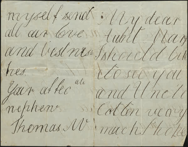 Letter to Mary, 1860