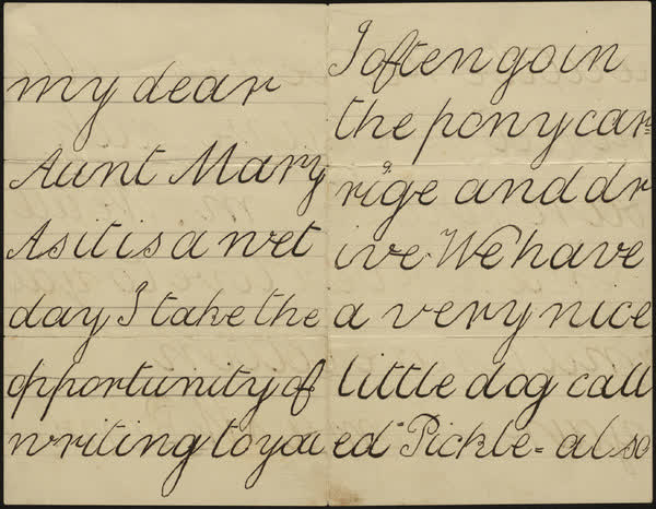 Letter to Mary, 1860