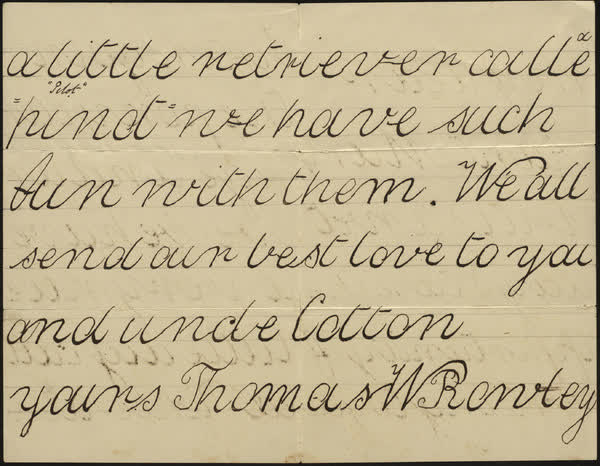 Letter to Mary, 1860