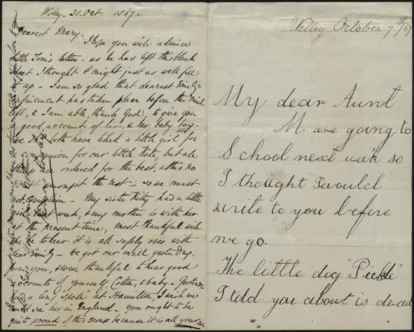 Letter to Mary, 31st October 1867, 1867