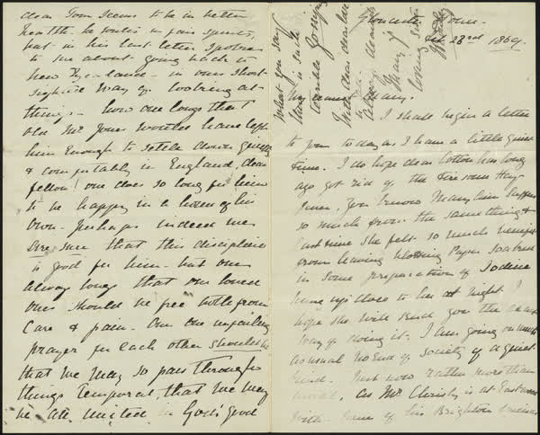 Letter to Mary, 23rd February 1869, 1869