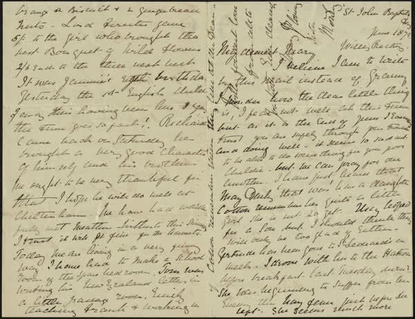 Letter to Mary, 1878, 1878
