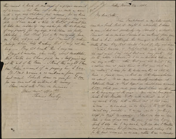 Letter to Mary, 24th March 1866, 1866