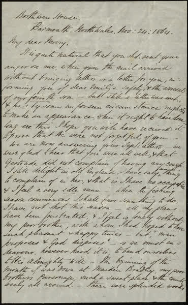 Letter to Mary, 24th November 1864, 1864