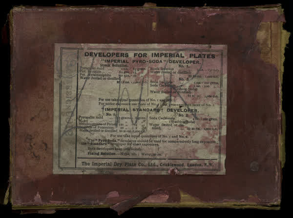 Box cover with inscription, 1900