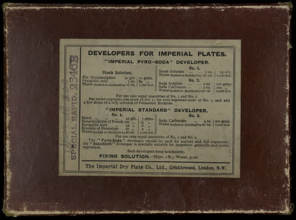 Box cover with inscription, 1900
