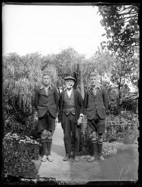 Sutton family in a garden, 1930