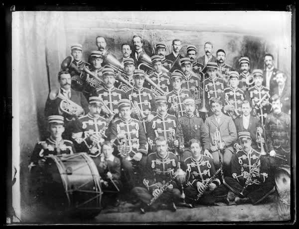 Military band portrait, 1900