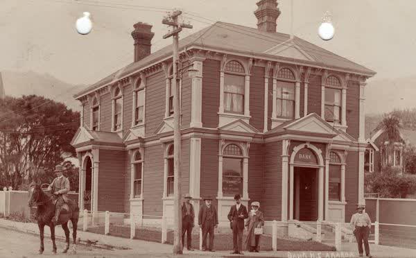 Bank of New Zealand in Akaroa, 1912