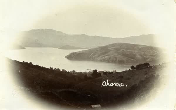 Akaroa from Aylmers ValleyJan Shuttleworth collection, 1906