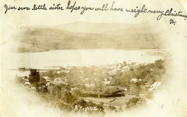Akaroa from Newton PlaceJan Shuttleworth collection, 1906
